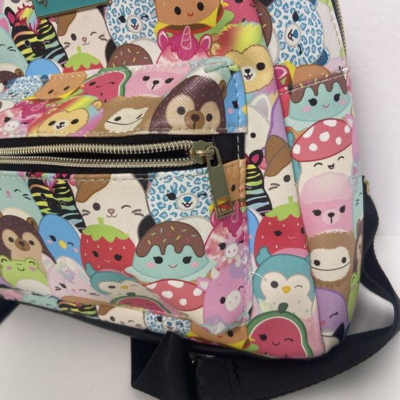 Original Squishmallows Mini Backpack Kelly Toys Logo Plate 10x10x5 In Multicolor - Picture 10 of 10